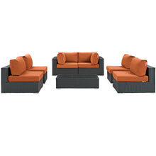 Load image into Gallery viewer, Sojourn 7 Piece Outdoor Patio Sunbrella¨ Sectional Set by Modway
