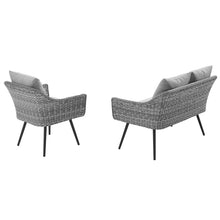 Load image into Gallery viewer, Endeavor 2 Piece Outdoor Patio Wicker Rattan Loveseat and Armchair Set by Modway

