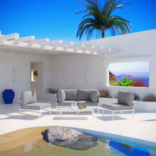 Load image into Gallery viewer, Harmony 5 Piece Outdoor Patio Aluminum Sectional Sofa Set by Modway
