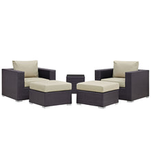 Load image into Gallery viewer, Convene 5 Piece Outdoor Patio Sectional Set by Modway
