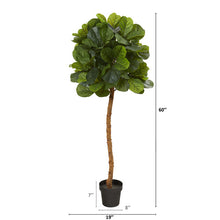 Load image into Gallery viewer, 5&#39; Fiddle Leaf Artificial Tree (Real Touch)
