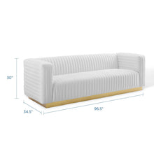 Load image into Gallery viewer, Charisma Channel Tufted Performance Velvet Living Room Sofa by Modway

