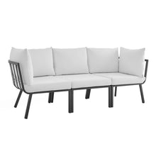 Load image into Gallery viewer, Riverside 3 Piece Outdoor Patio Aluminum Sectional Sofa Set by Modway
