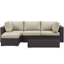 Load image into Gallery viewer, Convene 5 Piece Outdoor Patio Sectional Set by Modway

