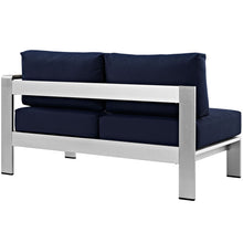 Load image into Gallery viewer, Shore Right-Arm Corner Sectional Outdoor Patio Aluminum Loveseat by Modway
