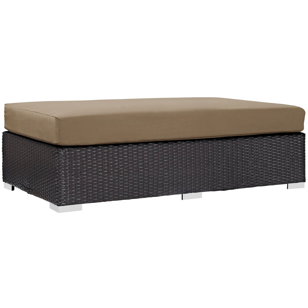 Convene Outdoor Patio Fabric Rectangle Ottoman by Modway