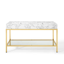 Load image into Gallery viewer, Kingsley 60&quot; Gold Stainless Steel Bathroom Vanity by Modway
