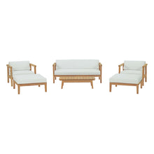 Load image into Gallery viewer, Bayport 6 Piece Outdoor Patio Teak Set by Modway
