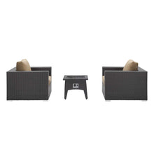 Load image into Gallery viewer, Convene 3 Piece Set Outdoor Patio with Fire Pit by Modway

