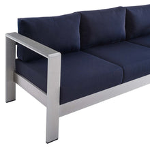 Load image into Gallery viewer, Shore 7 Piece Sunbrella¨ Fabric Outdoor Patio Aluminum Set by Modway
