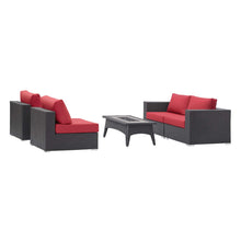 Load image into Gallery viewer, Convene 5 Piece Set Outdoor Patio with Fire Pit
