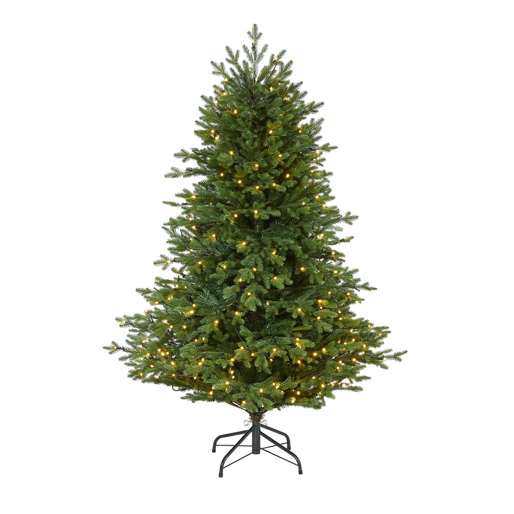 5' Wyoming Spruce Artificial Christmas Tree w/ 300 Clear LED Lights