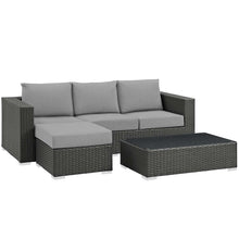 Load image into Gallery viewer, Sojourn 3 Piece Outdoor Patio Sunbrella¨ Sectional Set by Modway

