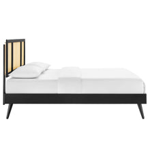 Load image into Gallery viewer, Kelsea Cane and Wood Full Platform Bed With Splayed Legs by Modway
