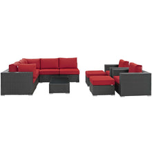 Load image into Gallery viewer, Sojourn 10 Piece Outdoor Patio Sunbrella¨ Sectional Set by Modway

