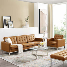 Load image into Gallery viewer, Loft Tufted Upholstered Faux Leather Sofa and Armchair Set by Modway
