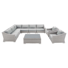 Load image into Gallery viewer, Conway Sunbrella¨ 9-Piece Sectional Sofa Set in Light Gray Gray
