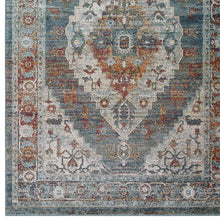 Load image into Gallery viewer, Tribute Camellia Distressed Vintage Floral Vintage Medallion 5x8 Area Rug by Modway
