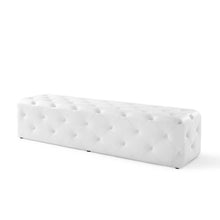 Load image into Gallery viewer, Amour 72" Tufted Button Entryway Faux Leather Bench by Modway

