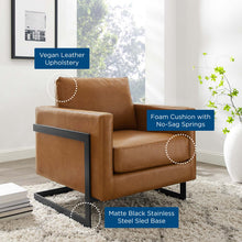 Load image into Gallery viewer, Posse Vegan Leather Accent Chair by Modway
