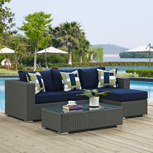 Load image into Gallery viewer, Sojourn 3 Piece Outdoor Patio Sunbrella¨ Sectional Set by Modway
