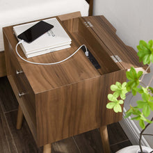 Load image into Gallery viewer, Ember Wood Nightstand With USB Ports by Modway
