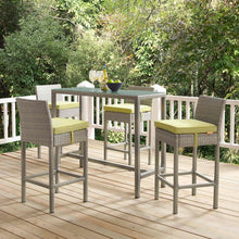 Load image into Gallery viewer, Conduit Outdoor Patio Wicker Rattan Bar Stool Set of 4 by Modway
