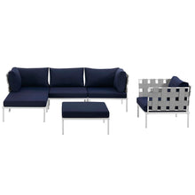 Load image into Gallery viewer, Harmony 6 Piece Outdoor Patio Aluminum Sectional Sofa Set by Modway
