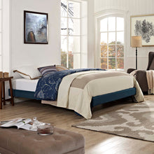 Load image into Gallery viewer, Loryn Fabric Queen Bed Frame with Round Splayed Legs by Modway
