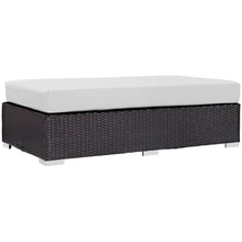 Load image into Gallery viewer, Convene Outdoor Patio Fabric Rectangle Ottoman by Modway
