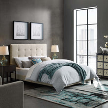 Load image into Gallery viewer, Melanie Tufted Button Upholstered Fabric Queen Platform Bed by Modway
