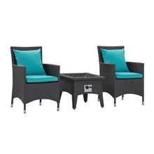 Load image into Gallery viewer, Convene 3 Piece Set Outdoor Patio with Fire Pit by Modway
