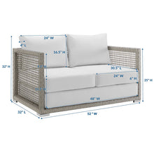 Load image into Gallery viewer, Aura Outdoor Patio Wicker Rattan Loveseat by Modway
