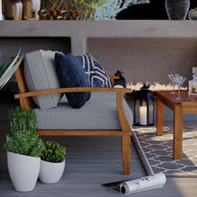 Load image into Gallery viewer, Marina Outdoor Patio Teak Sofa by Modway
