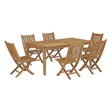 Load image into Gallery viewer, Marina 7 Piece Outdoor Patio Teak Dining Set by Modway
