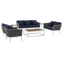 Load image into Gallery viewer, Stance 7 Piece Outdoor Patio Aluminum Sectional Sofa Set by Modway
