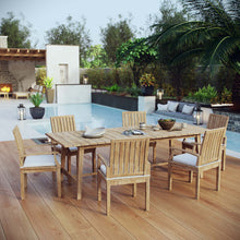 Load image into Gallery viewer, Marina 7 Piece Outdoor Patio Teak Dining Set by Modway
