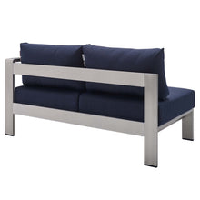 Load image into Gallery viewer, Shore Sunbrella¨ Fabric Aluminum Outdoor Patio Right-Arm Loveseat by Modway
