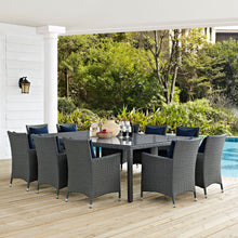 Load image into Gallery viewer, Sojourn 11 Piece Outdoor Patio Sunbrella¨ Dining Set by Modway
