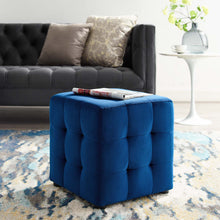 Load image into Gallery viewer, Contour Tufted Cube Performance Velvet Ottoman by Modway
