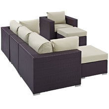 Load image into Gallery viewer, Convene 6 Piece Outdoor Patio Sectional Set by Modway
