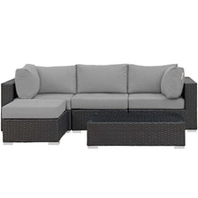 Load image into Gallery viewer, Sojourn 5 Piece Outdoor Patio Sunbrella¨ Sectional Set by Modway
