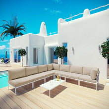 Load image into Gallery viewer, Harmony 8 Piece Outdoor Patio Aluminum Sectional Sofa Set by Modway
