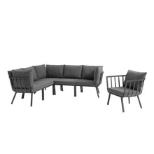 Load image into Gallery viewer, Riverside 6 Piece Outdoor Patio Aluminum Set by Modway
