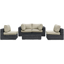 Load image into Gallery viewer, Summon 5 Piece Outdoor Patio Sunbrella¨ Sectional Set by Modway
