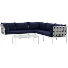 Load image into Gallery viewer, Harmony 6 Piece Outdoor Patio Aluminum Sectional Sofa Set by Modway

