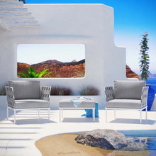 Load image into Gallery viewer, Harmony 3 Piece Outdoor Patio Aluminum Sectional Sofa Set by Modway
