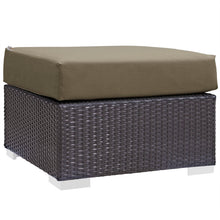 Load image into Gallery viewer, Convene Outdoor Patio Fabric Square Ottoman by Modway
