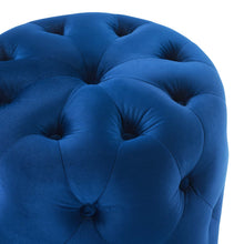 Load image into Gallery viewer, Amour Tufted Button Round Performance Velvet Ottoman by Modway
