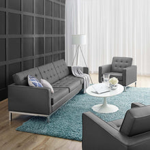Load image into Gallery viewer, Loft Tufted Upholstered Faux Leather Sofa and Armchair Set by Modway
